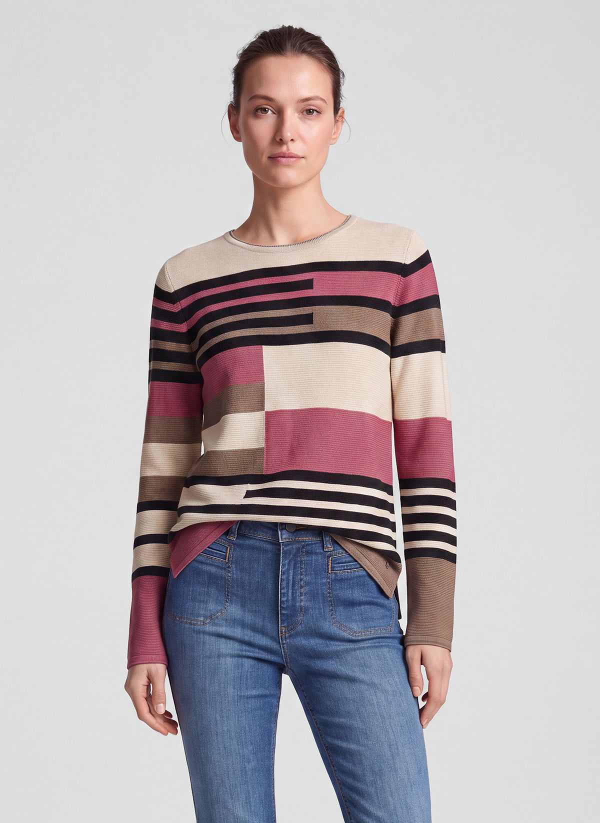 RABE Geometric Block Knit Jumper
