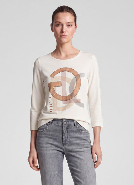 RABE Embellished Graphic Top