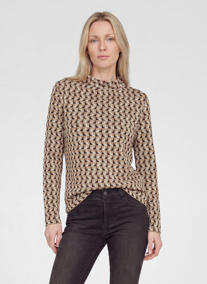 RABE Geometric High-Neck Top