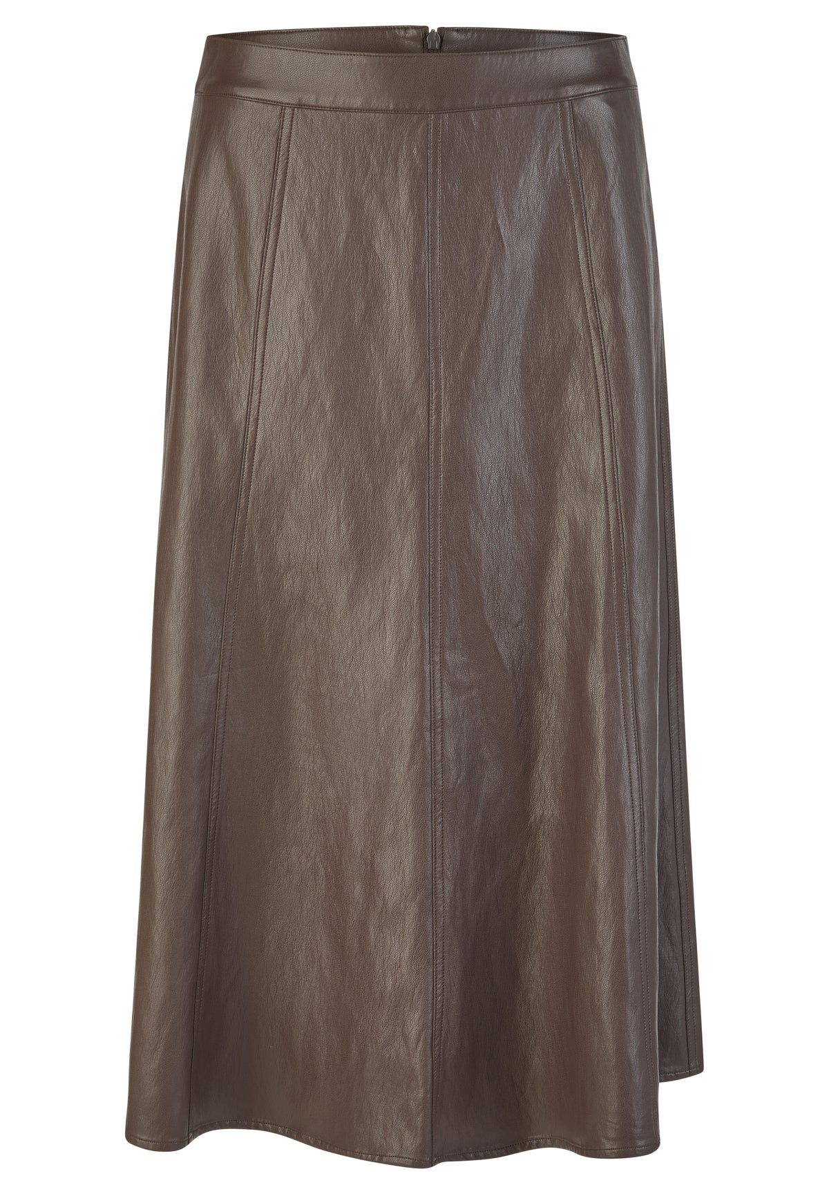 RABE Faux Leather Paneled A-Line Skirt