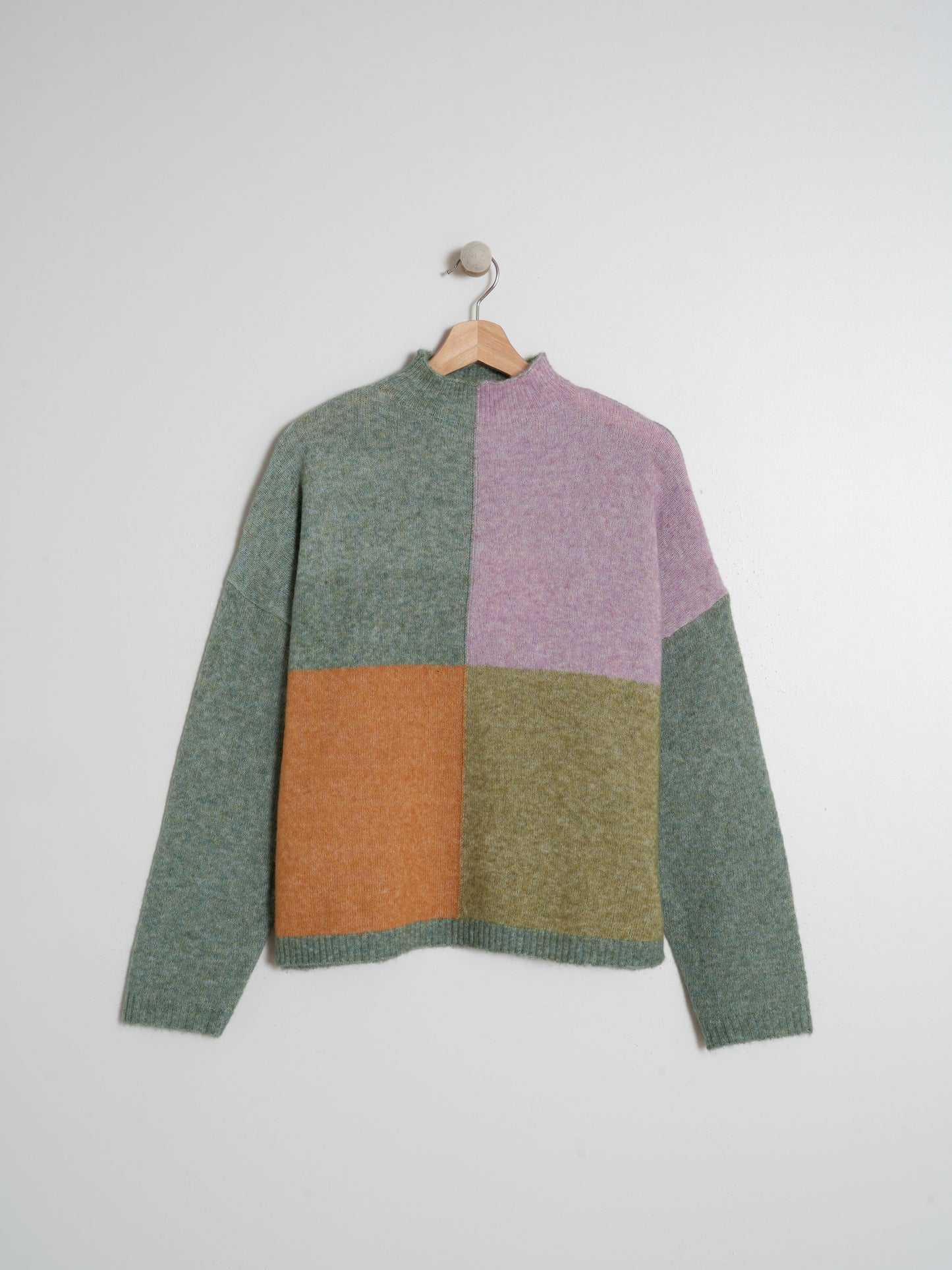 Indi and Cold Colour Block Wool Jumper
