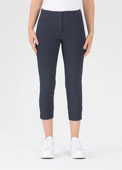 STEHMANN Navy Polka Dot Loli Cropped Trousers