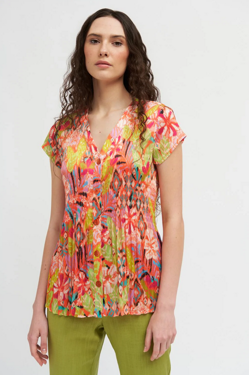 TINTA Idoia Orange Print Blouse