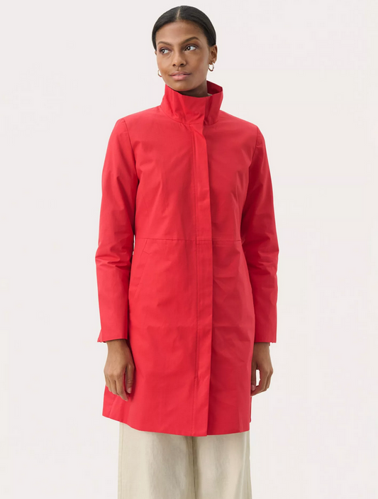 Part Two Coral Red Mac Jacket