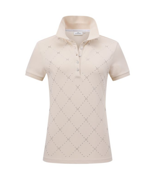 HV Society Oat Embellished Polo Top