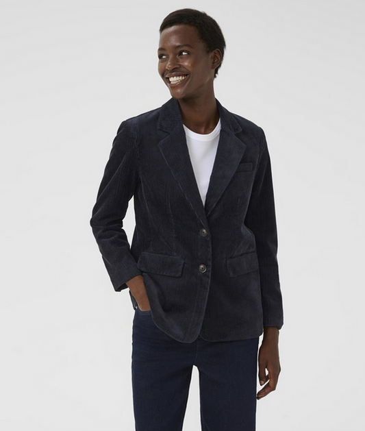 Part Two Leni Navy Cord Blazer