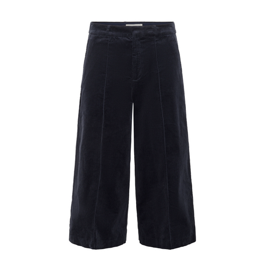 Part Two Navy Corduroy Culottes