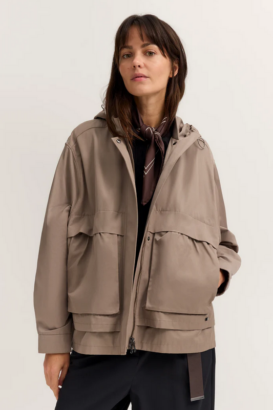 BUGATTI Taupe Hooded Parka Jacket