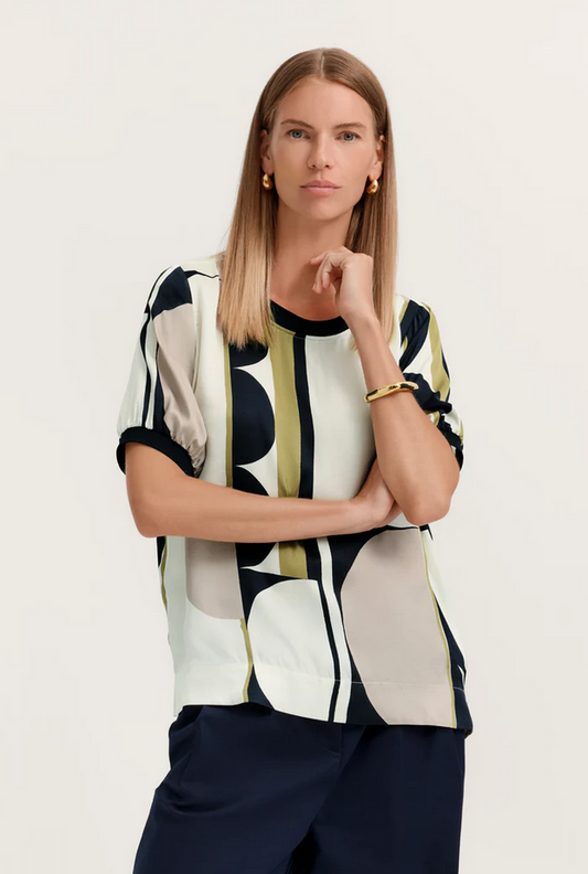 BUGATTI Circle Satin Finish Blouse