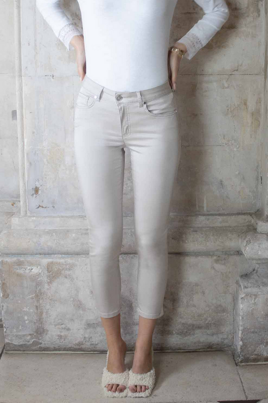 No2moro Grey Unity 7/8 Slim Jeans