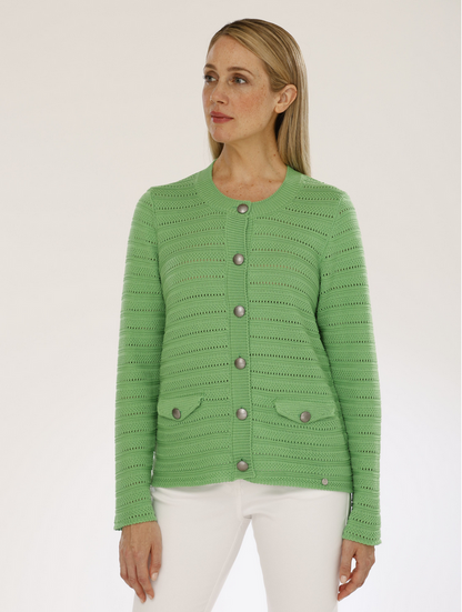 Gollehaug Button Up Red Knit Cardigan