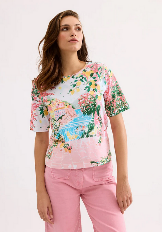 LEO&UGO Pastel Landscape T-Shirt
