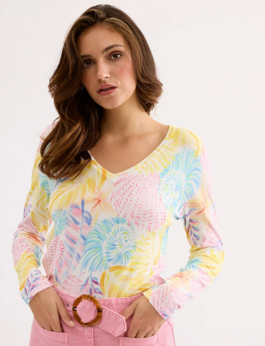 LEO&UGO Pastel V-Neck Knit Jumper