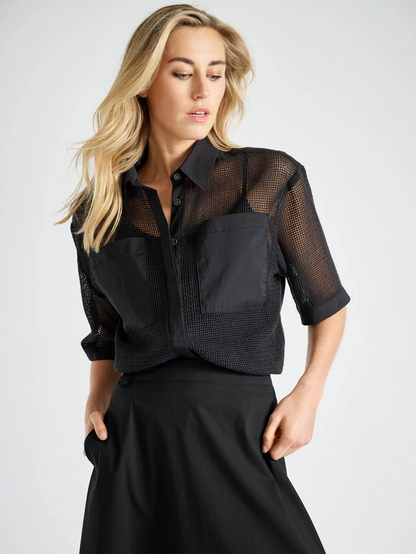 Marie Méro Black Mesh Shirt
