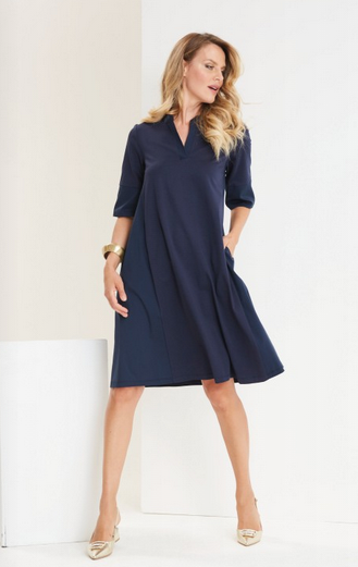 Simoncini Navy Smock Dress