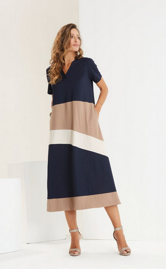 Simoncini Two Tone Smock Dress