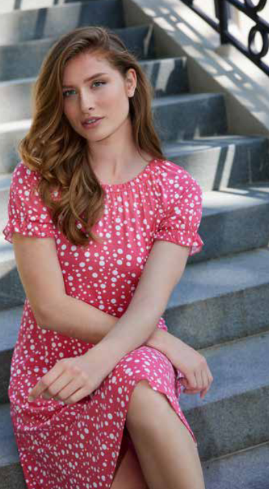 SUNDAY Pink Polka Dot Dress