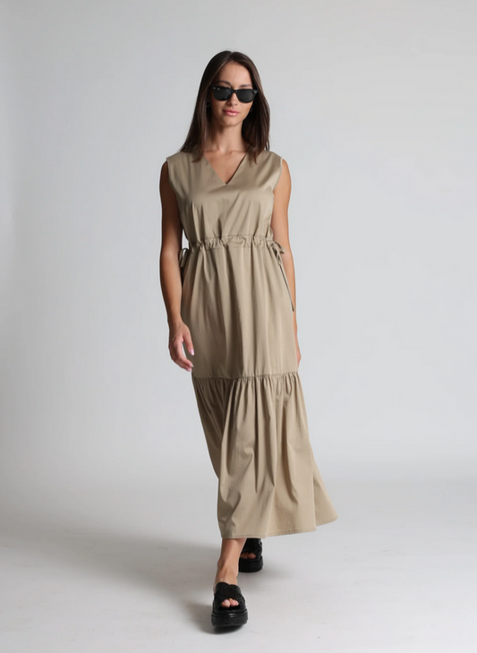 Sani Blu Sand Tiered Maxi Dress
