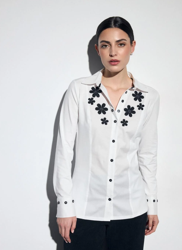 TINTA Iva White Embellished Shirt