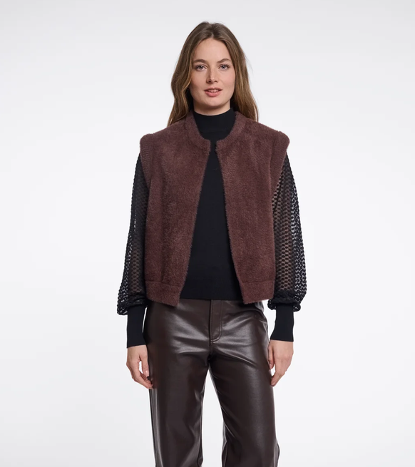 Rino&Pelle Brown Elona Fur Gilet