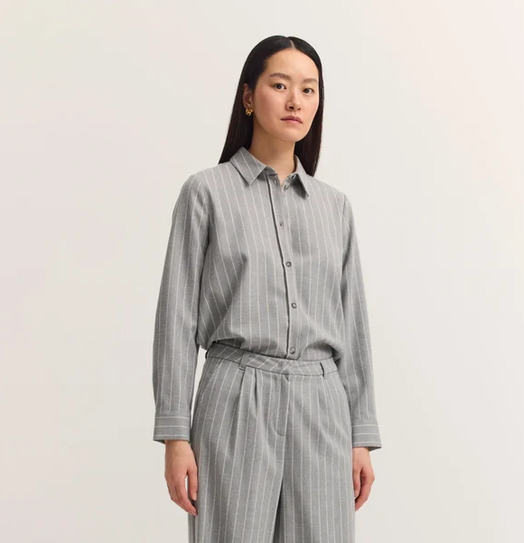 Bugatti Grey Pinstripe Shirt