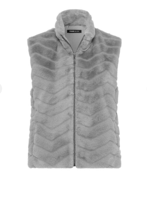 Frank Walder Gray Faux Fur Gilet