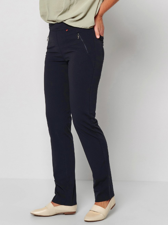 TONI Alice Zip Navy Slim Trousers
