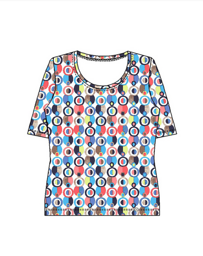 Gollehaug Multi Colour Short Sleeve Top