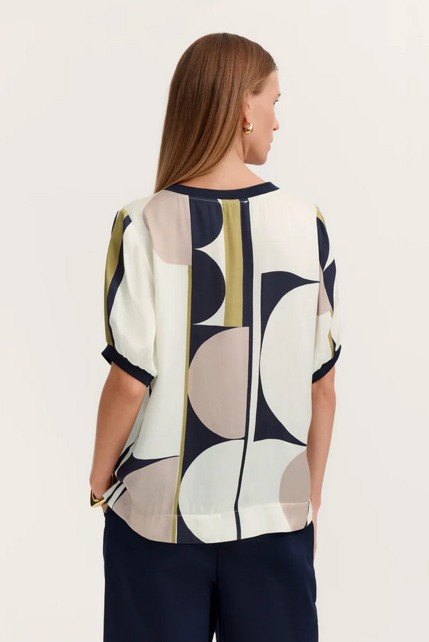 BUGATTI Circle Satin Finish Blouse