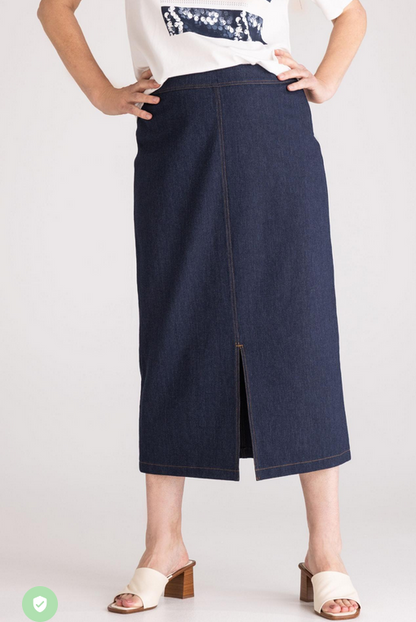 Frank Walder Denim Look Skirt
