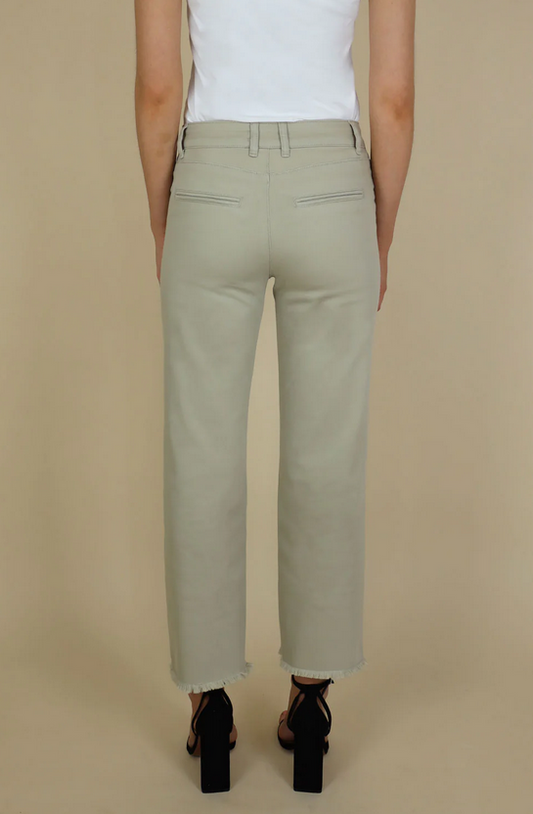 No2moro Crochet Trim Sand Jeans