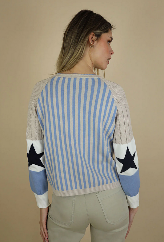 No2moro Baby Blue Star Knit