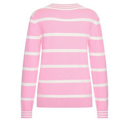 HV Society Pink Stripe Knit Jumper