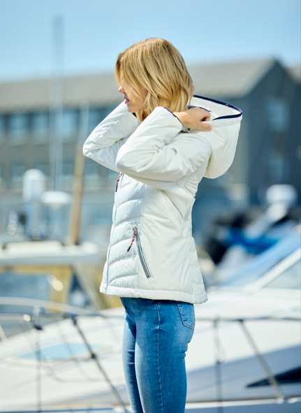 JUNGE Ecru Navi Padded Jacket