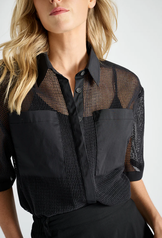 Marie Méro Black Mesh Shirt