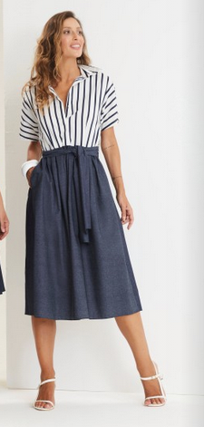 Simoncini Striped Shirt Dress