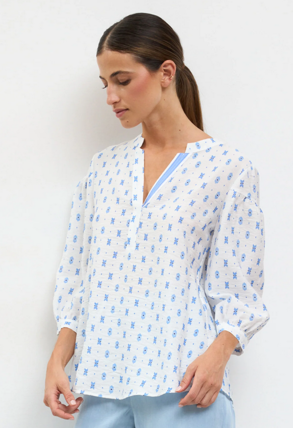 TINTA Joy Blue Print Blouse