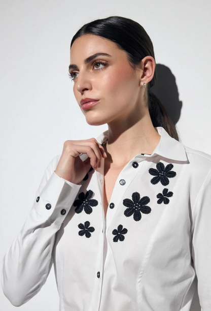 TINTA Iva White Embellished Shirt