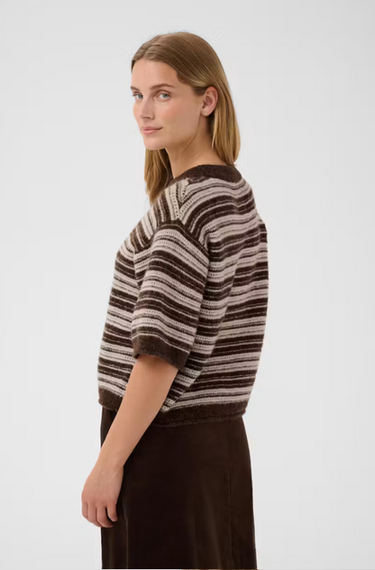 Part Two Brown Cerys Wool Knit Jumper