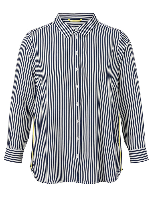 Via Appia Navy and White Stripe Shirt