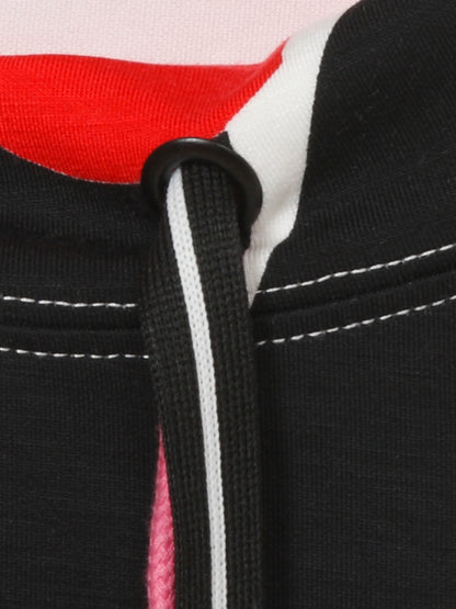 Via Appia Red and Pink Floral Print Top