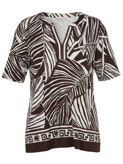 Via Appia Brown & White T-Shirt