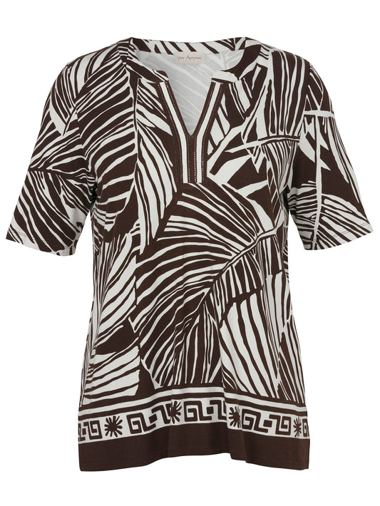 Via Appia Brown & White T-Shirt