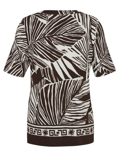 Via Appia Brown & White T-Shirt