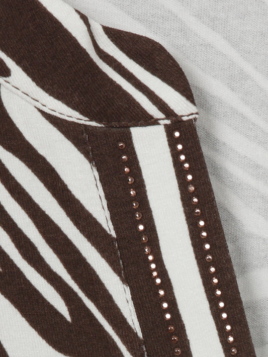 Via Appia Brown & White T-Shirt