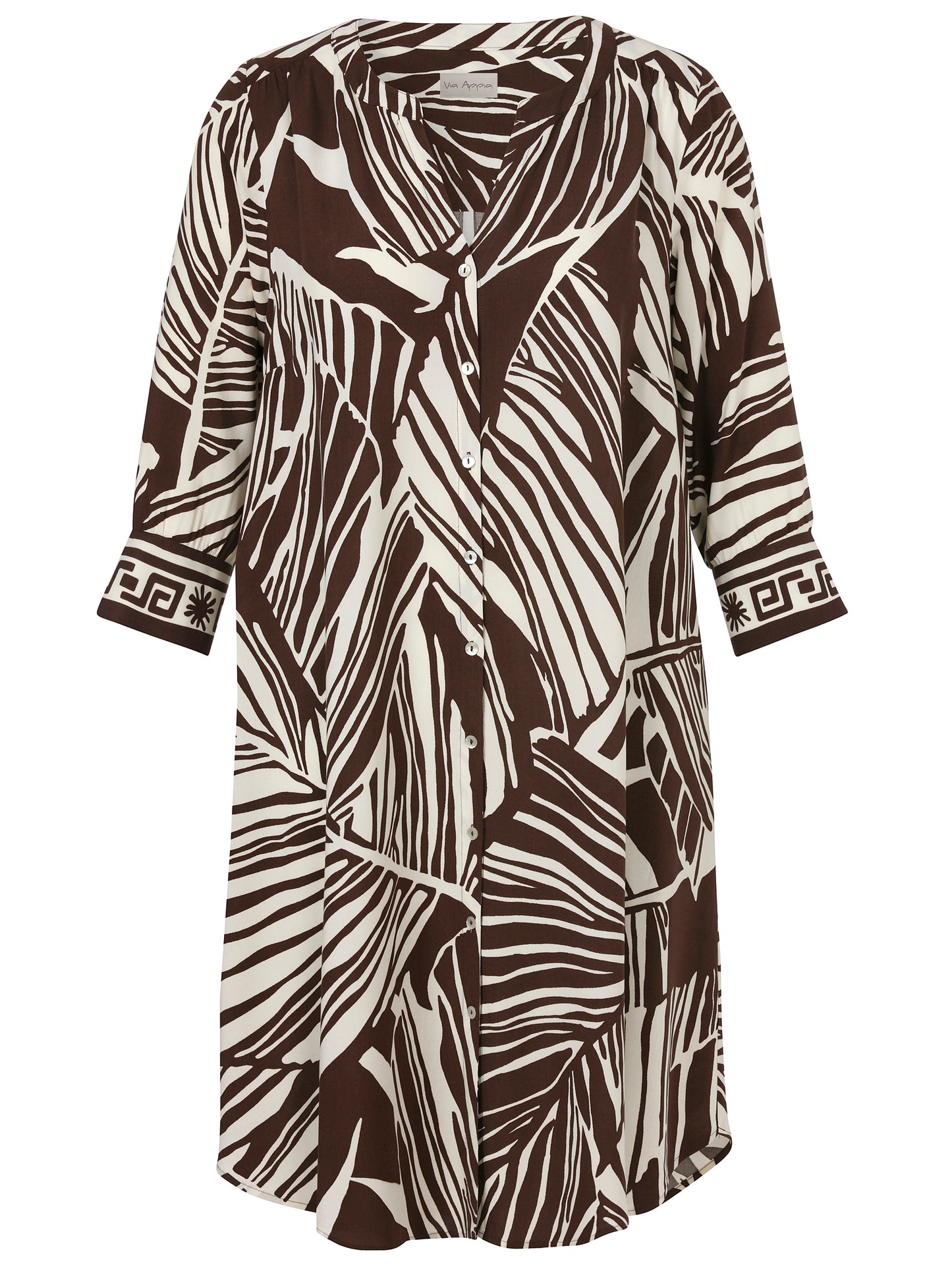 Via Appia Brown Patterned Dress