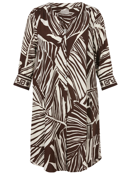 Via Appia Brown Patterned Dress