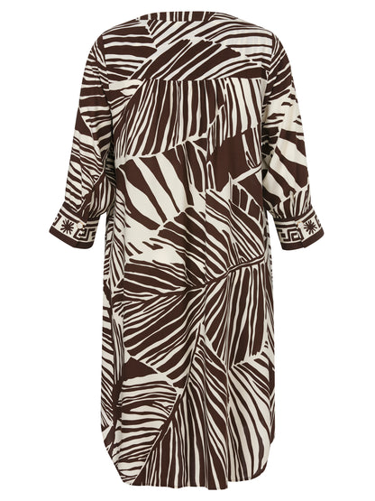 Via Appia Brown Patterned Dress