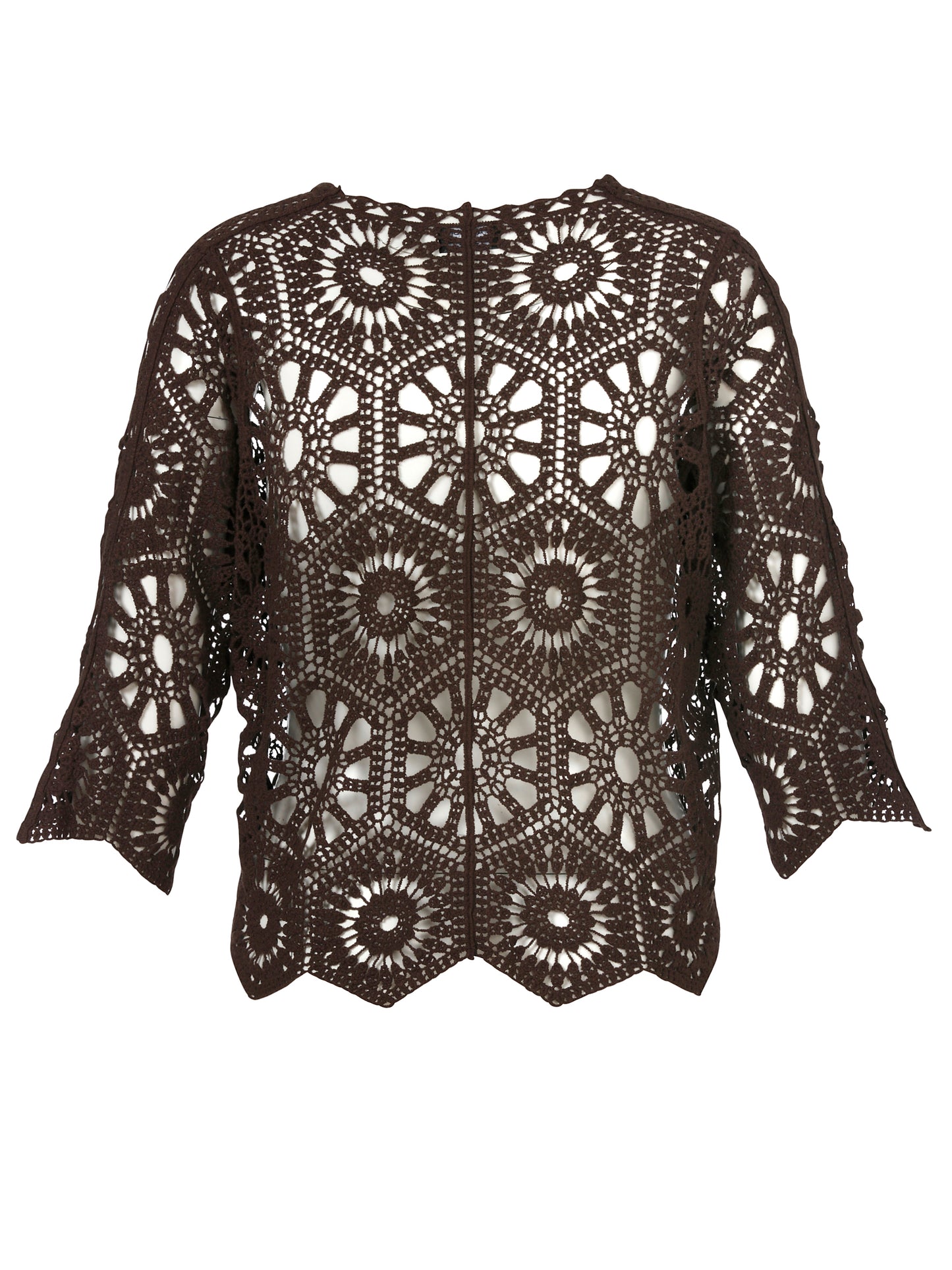 Via Appia Brown Knit Cardigan