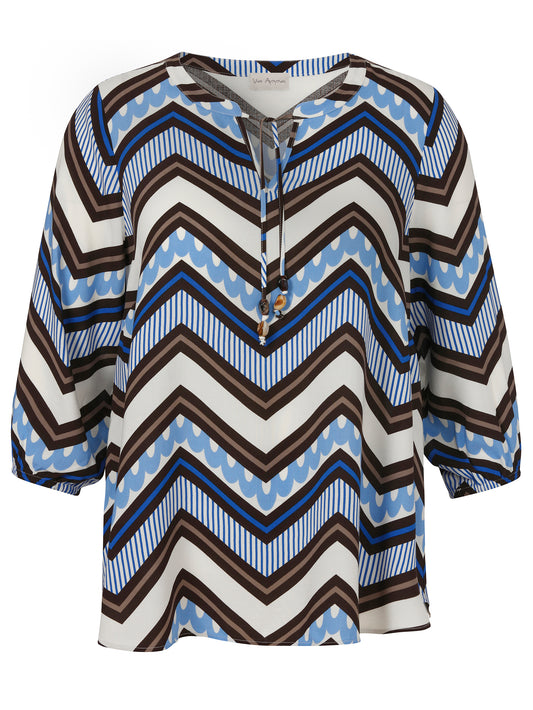 Via Appia Zig-Zag Blouse